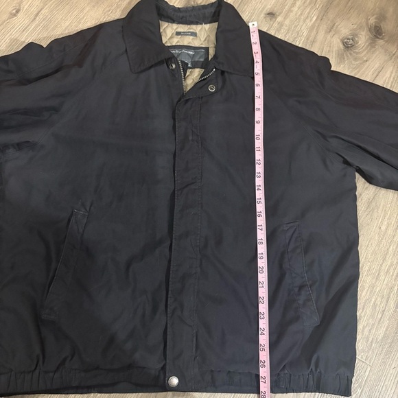 Perry Ellis Portfolio Insulated Windbreaker Jacket Mens XL Black Navy Full Zip - Picture 6 of 12